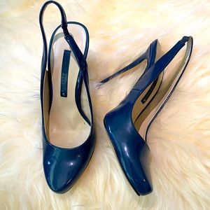 Blue Sling back pumps / heels